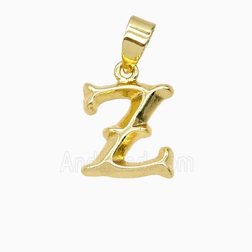 Copper Letter-Z Pendant Gold Plated