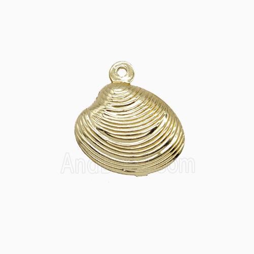 Copper Scallop Shell Pendant Gold Plated