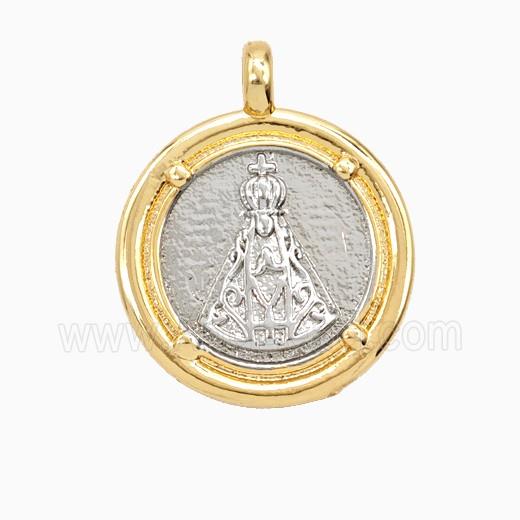 Copper Pope Pendant Platinum Gold Plated