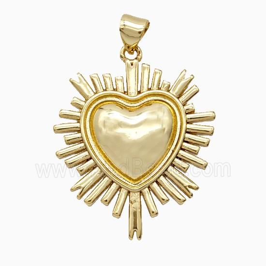 Copper Heart Pendant Gold Plated