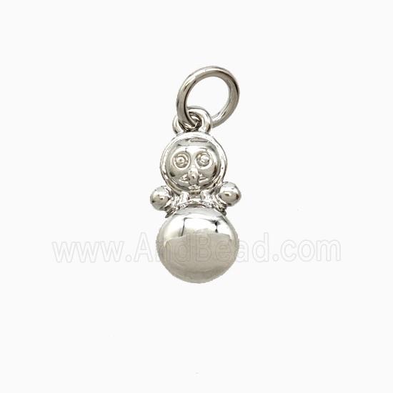 Copper Pendant Pave Zircon, Gold Plated