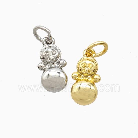 Copper Pendant Pave Zircon, Gold Plated