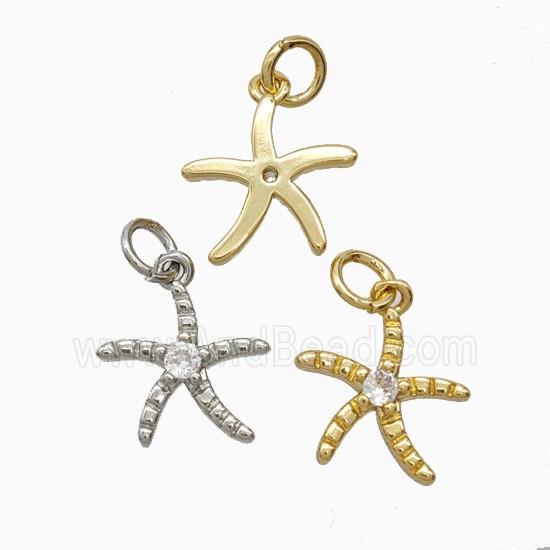 Copper Pendant Pave Zircon, Gold Plated