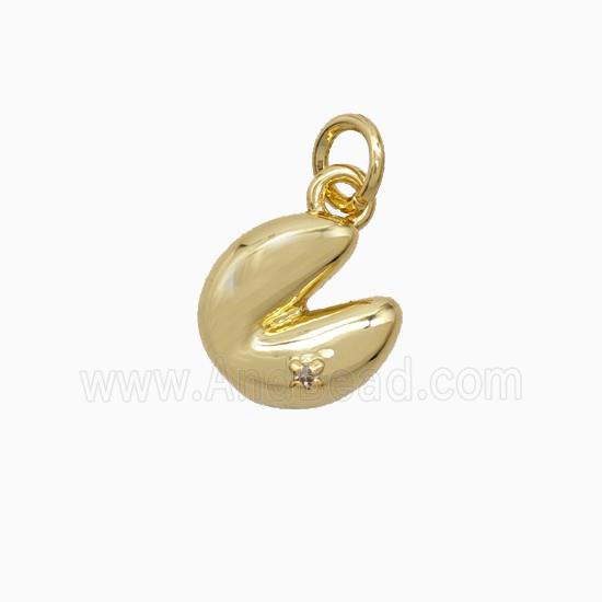 Copper Pendant Pave Zircon, Gold Plated