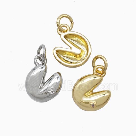 Copper Pendant Pave Zircon, Gold Plated