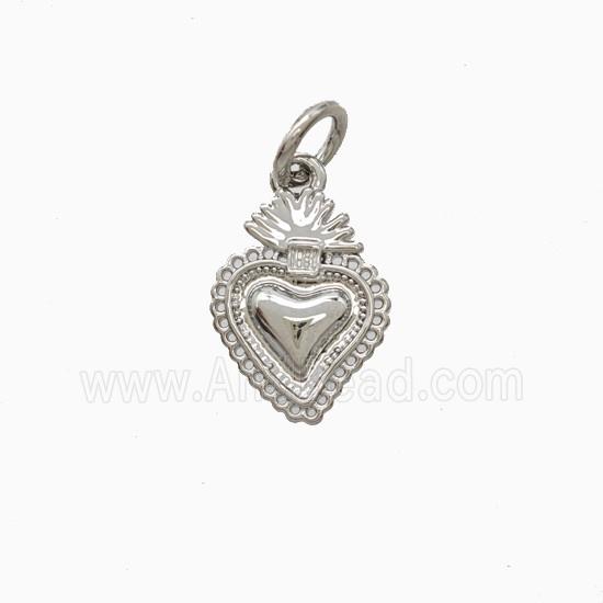 Copper Pendant Pave Zircon, Gold Plated