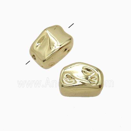 Copper Pendant Pave Zircon, Gold Plated