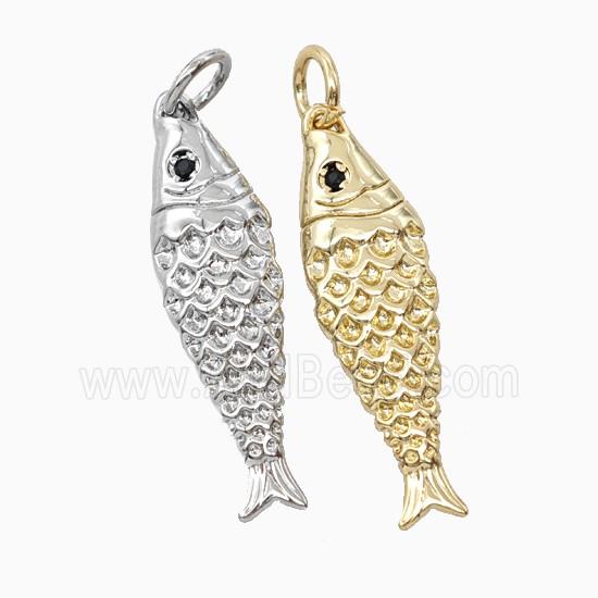Copper Pendant Pave Zircon, Gold Plated