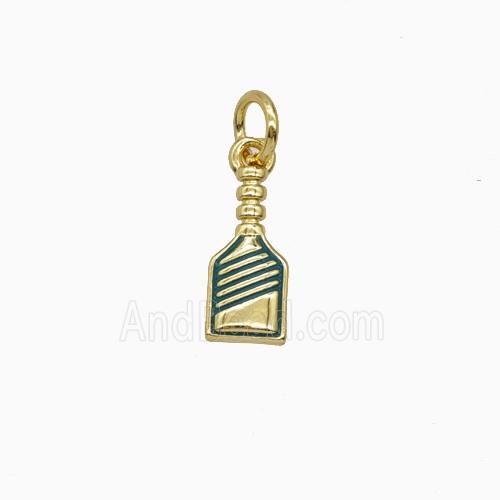 Copper Pendant Pave Zircon, Gold Plated