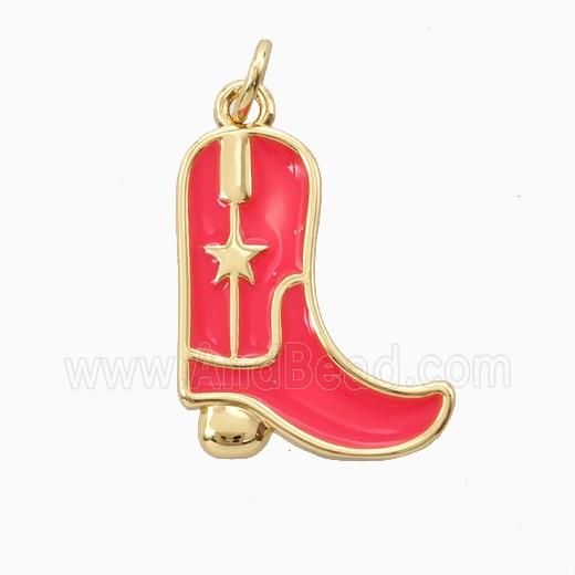 Copper Pendant Pave Zircon, Gold Plated