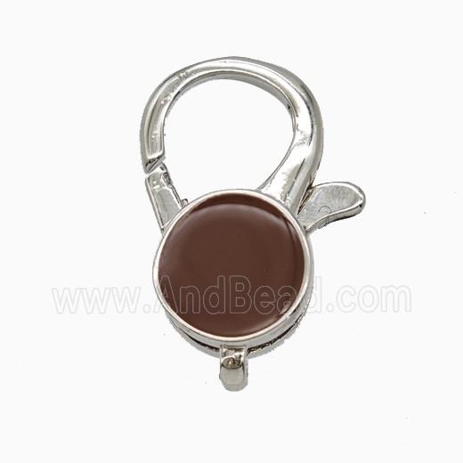 Copper Clasp Pave Zircon, Gold Plated