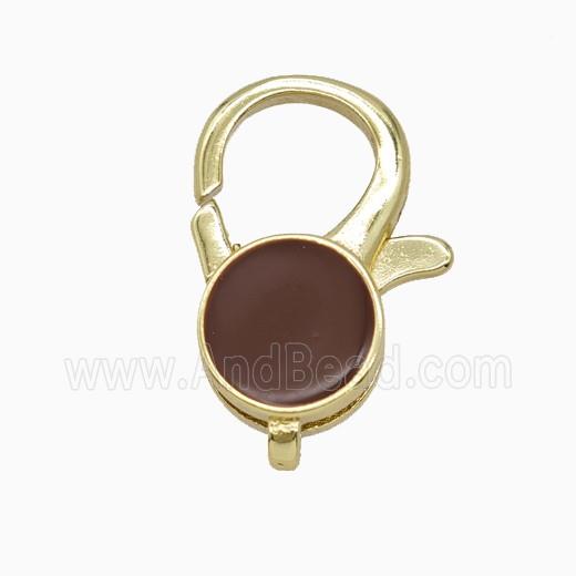 Copper Lobster Clasp Enamel Gold Plated