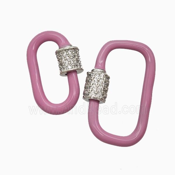 Copper Clasp Pave Zircon, Gold Plated