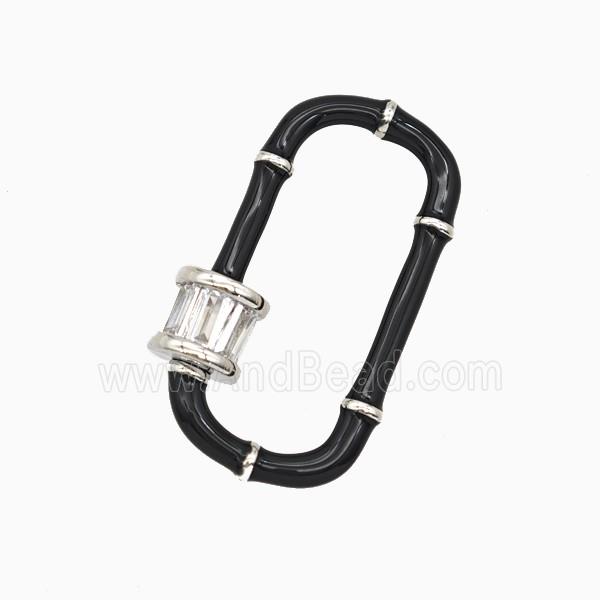 Copper Clasp Pave Zircon, Gold Plated