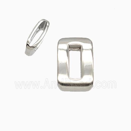 Copper Number-0 Beads Flat Hole Platinum Plated