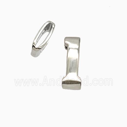 Copper Number-1 Beads Flat Hole Platinum Plated