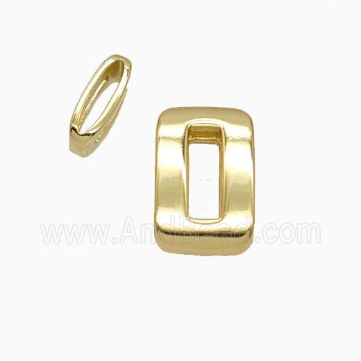 Copper Number-0 Beads Flat Hole Gold Plated