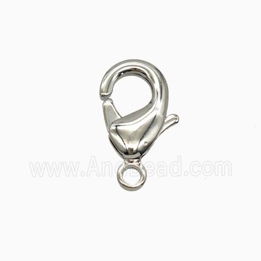 Copper Connector Clasp, Platinum Plated