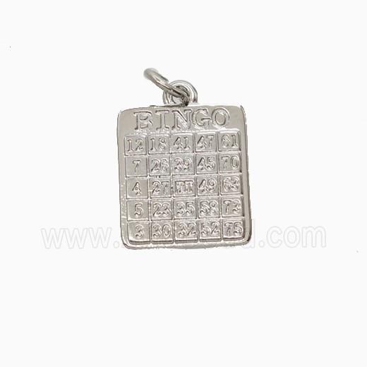 Copper Pendant, Platinum Plated