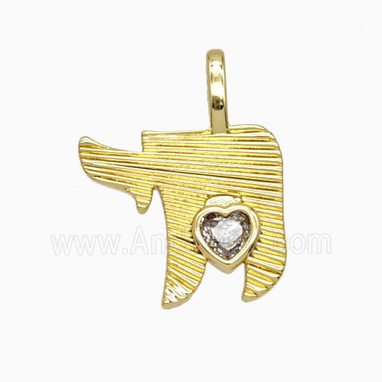 Copper Pendant, Platinum Plated