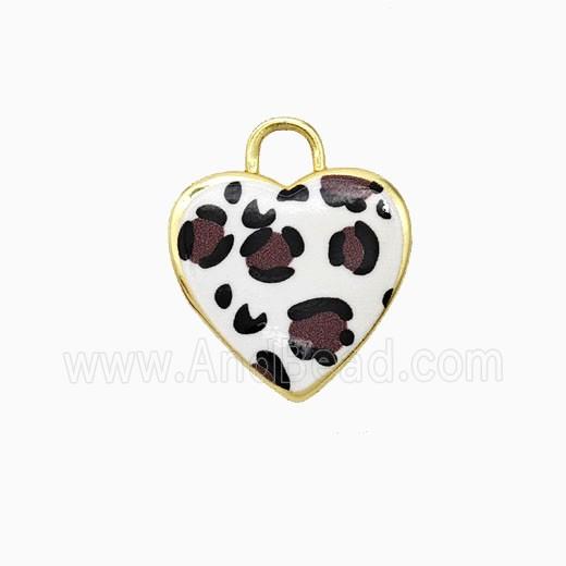 Copper Heart Pendant Painted Gold Plated