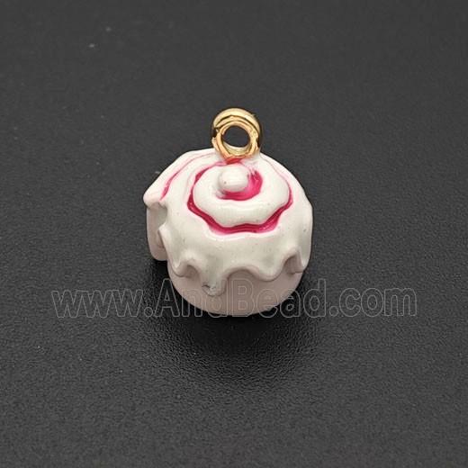 Copper Ice Cream Pendant Enamel Gold Plated