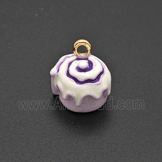 Copper Ice Cream Pendant Enamel Gold Plated