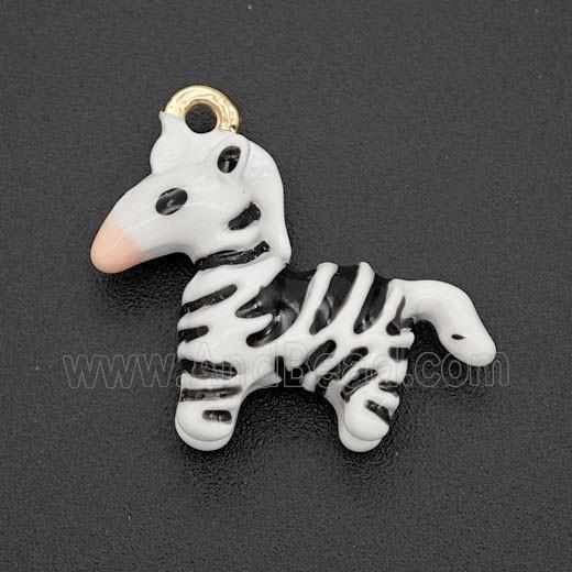 Copper Horse Pendant Enamel Gold Plated