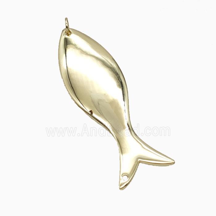 Copper Fish Pendant Gold Plated