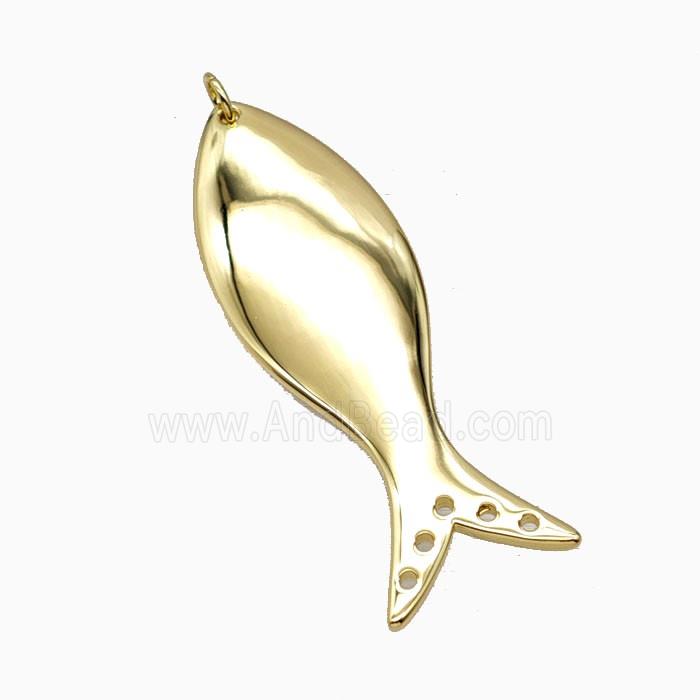 Copper Fish Pendant Gold Plated