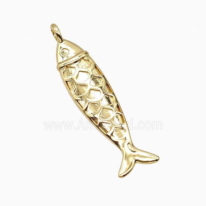 Copper Fish Pendant Gold Plated