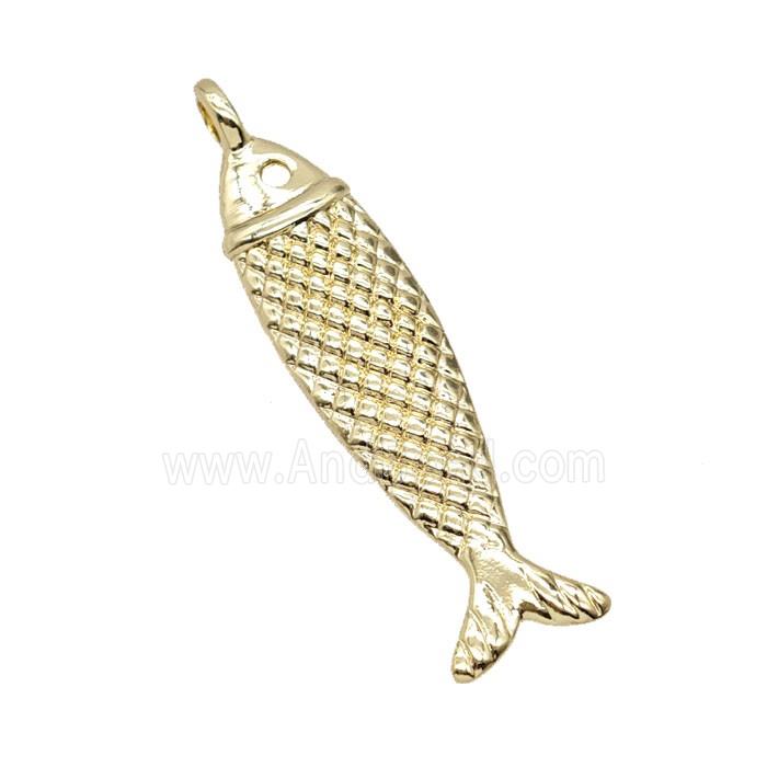 Copper Fish Pendant Gold Plated
