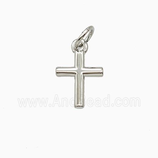 Copper Cross Pendant Platinum Plated