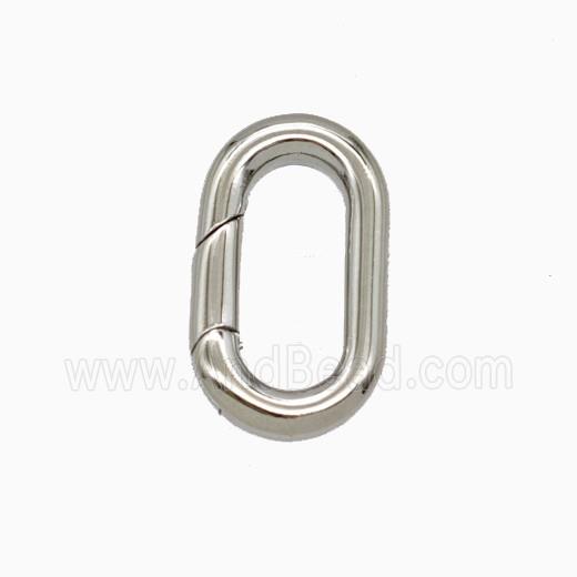 Copper Carabiner Clasp Platinum Plated