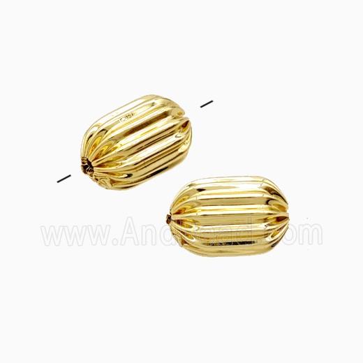 Copper Tube Beads Gold Plated