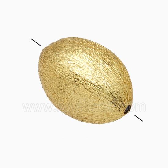 Copper Rice Beads Brushed Gold Plated