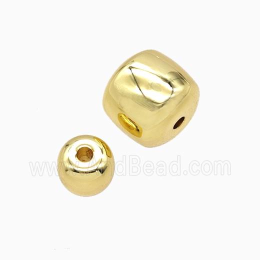 Copper Barrel Beads Gold Plated