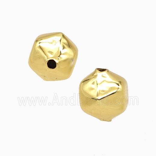 Copper Polyhedron Beads Gold Plated