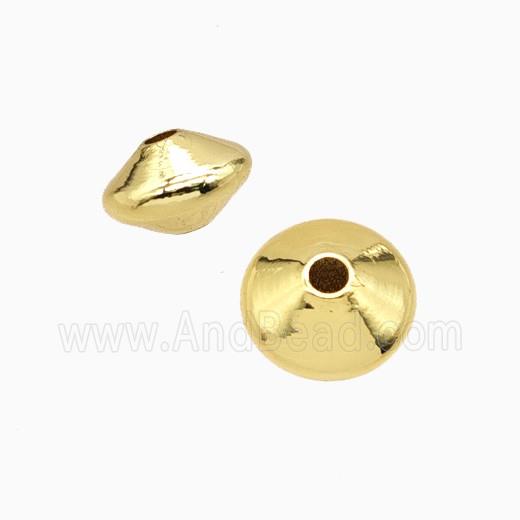 Copper Bicone Beads Gold Plated