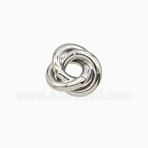 Copper Ring Beads Platinum Plated