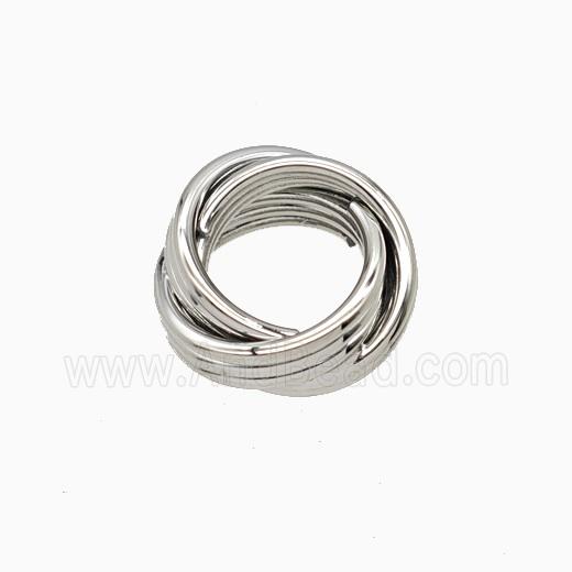 Copper Ring Beads Platinum Plated