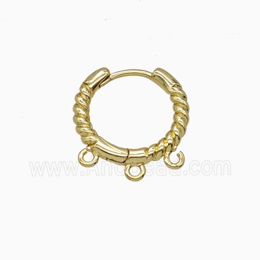Copper Hoop Earrings Gold Plated