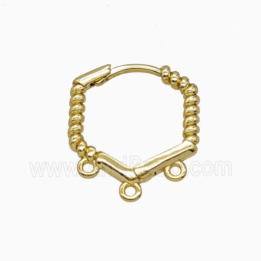 Copper Hoop Earrings Gold Plated