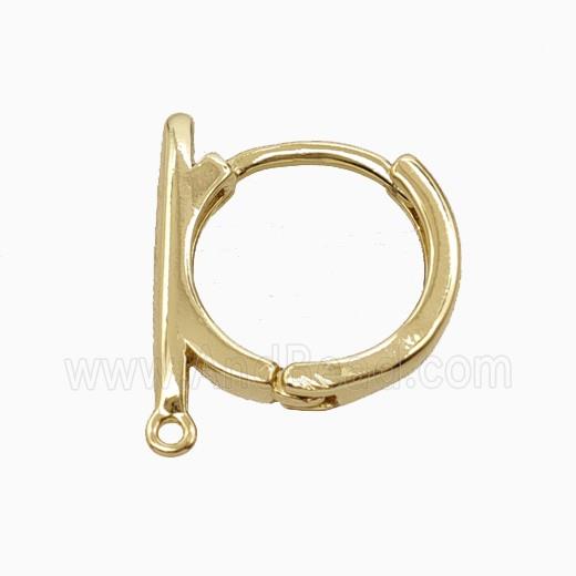 Copper Hoop Earrings Gold Plated