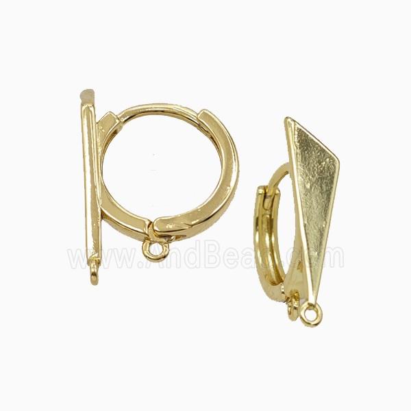 Copper Hoop Earrings Gold Plated