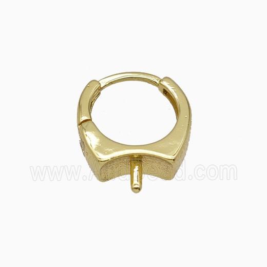 Copper Hoop Earrings With Bail Gold Plated