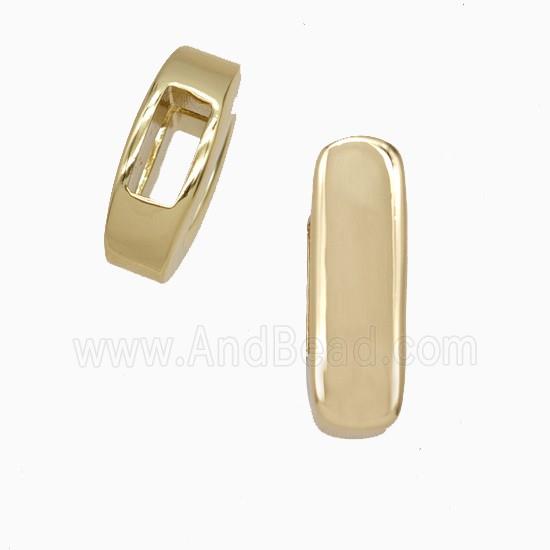 Copper Letter-I Beads Flat Hole Gold Plated