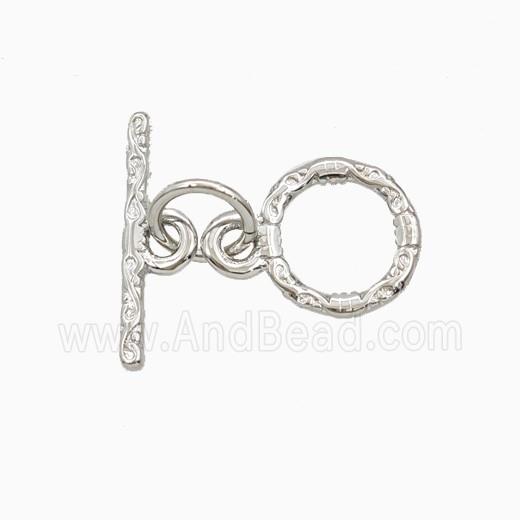 Copper Toggle Clasp Platinum Plated