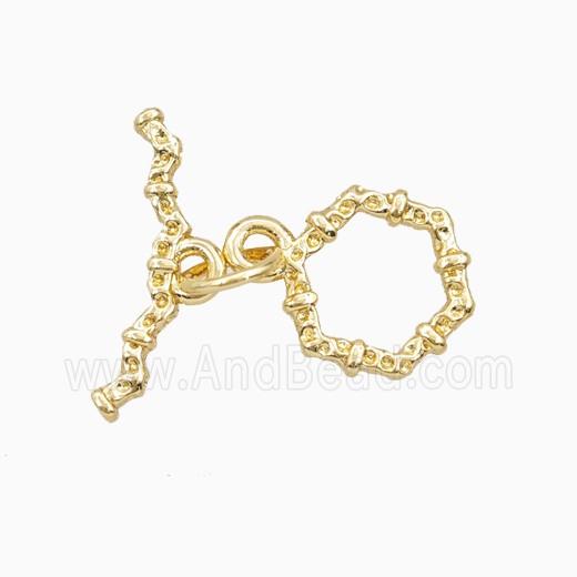 Copper Toggle Clasp Gold Plated