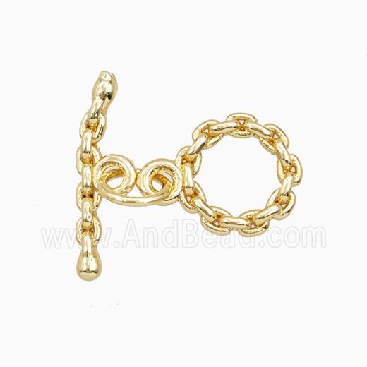 Copper Toggle Clasp Gold Plated